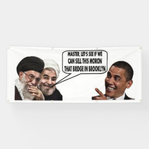 OBAMA'S IRANIAN DEAL 2.5' x 6' Outdoor Banner