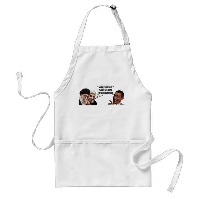 OBAMA'S IRANIAN DEAL ADULT APRON (Front)