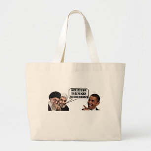 OBAMA'S IRANIAN DEAL LARGE TOTE BAG