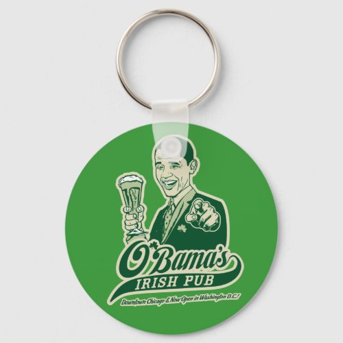 Obamas Irish Pub Keychain