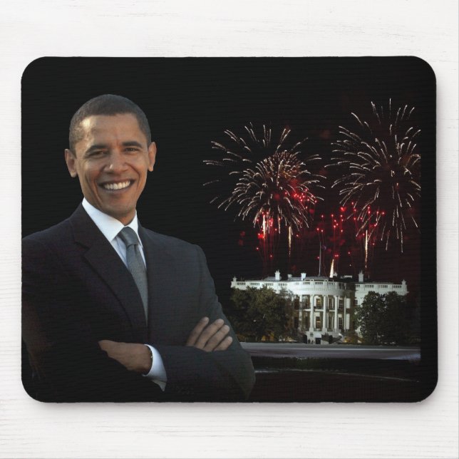 Obama's New House at Night Mouse Pad (Front)
