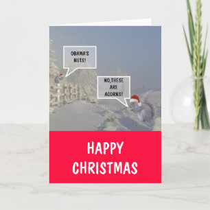 Obama's nuts Christmas Holiday Card