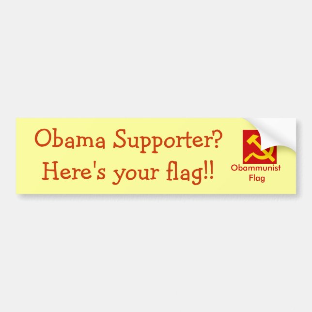 Obammunist Flag Bumper Sticker (Front)