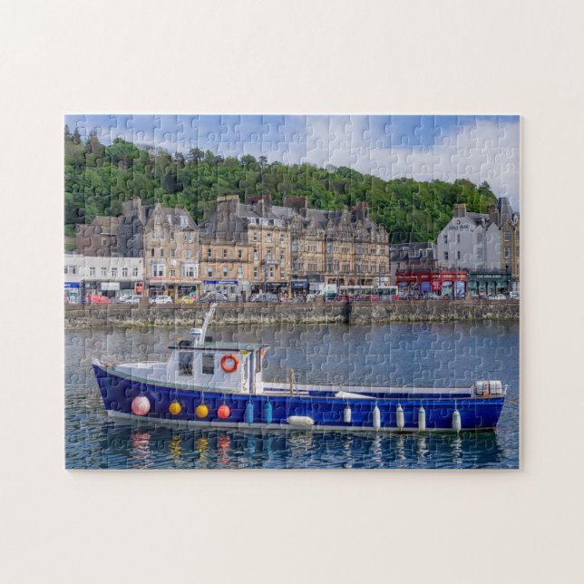 Oban Port Scotland Fishing Boat Sea Ocean Travel Jigsaw Puzzle (Horizontal)