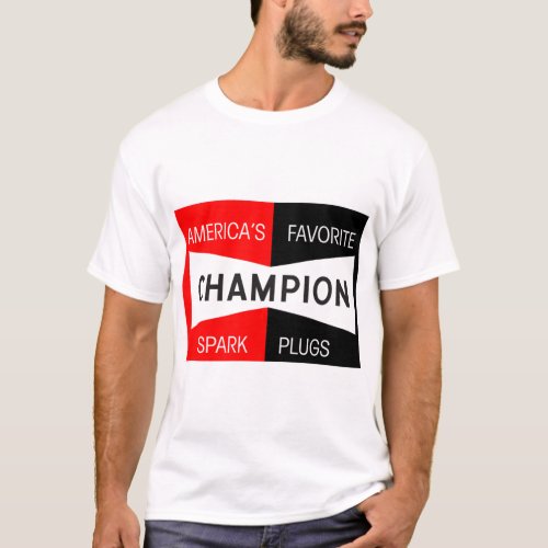 Obat motor mogok Champion Spark Plugs    T_Shirt