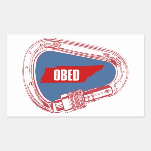 Obed Climbing Carabiner Rectangular Sticker