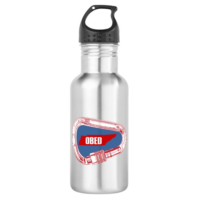 Obed Climbing Carabiner Stainless Steel Water Bottle (Front)