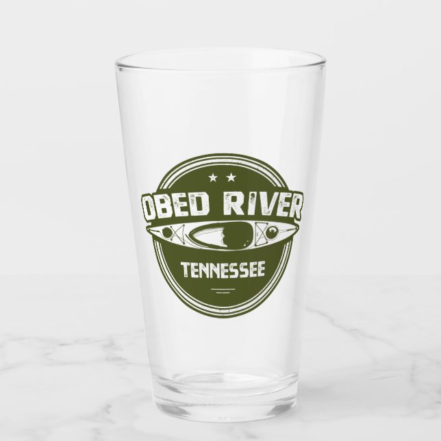 Obed River Tennessee Kayaking Glass (Front)