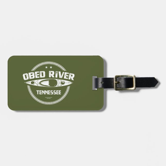 Obed River Tennessee Kayaking Luggage Tag (Front Horizontal)