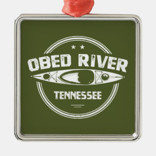 Obed River Tennessee Kayaking Metal Ornament