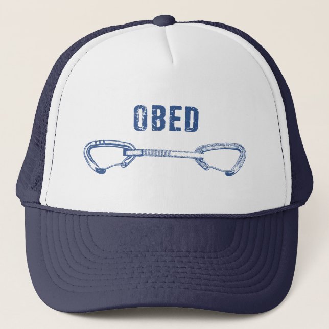 Obed Rock Climbing Quickdraw Trucker Hat (Front)
