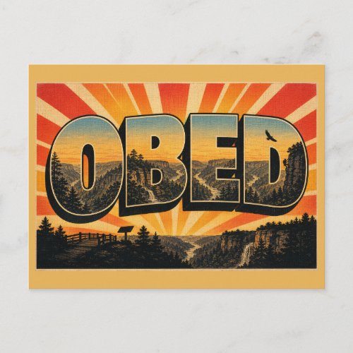 Obed TN Scenic River Gorge Forest Art Postcard
