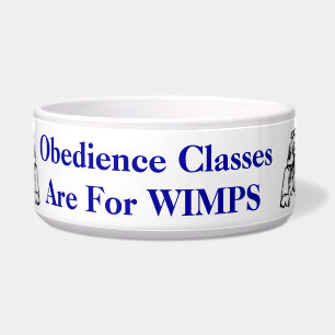 obedience classes are for wimps custom bulldog bowl