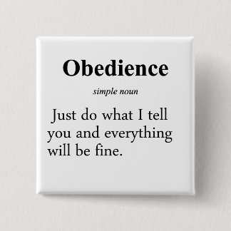 Obedience Definition Pinback Button