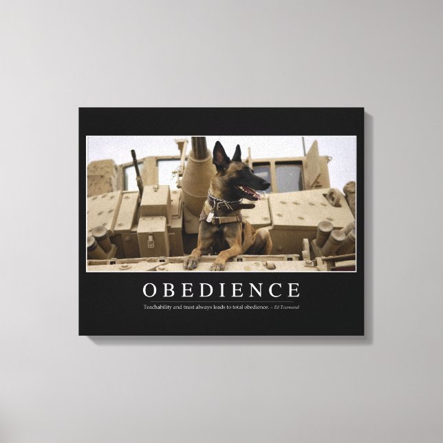 Obedience: Inspirational Quote 2 Canvas Print (Front)
