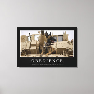 Obedience: Inspirational Quote 2 Canvas Print