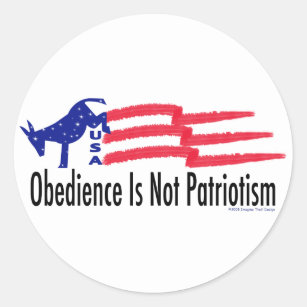 Obedience Patriotism Classic Round Sticker