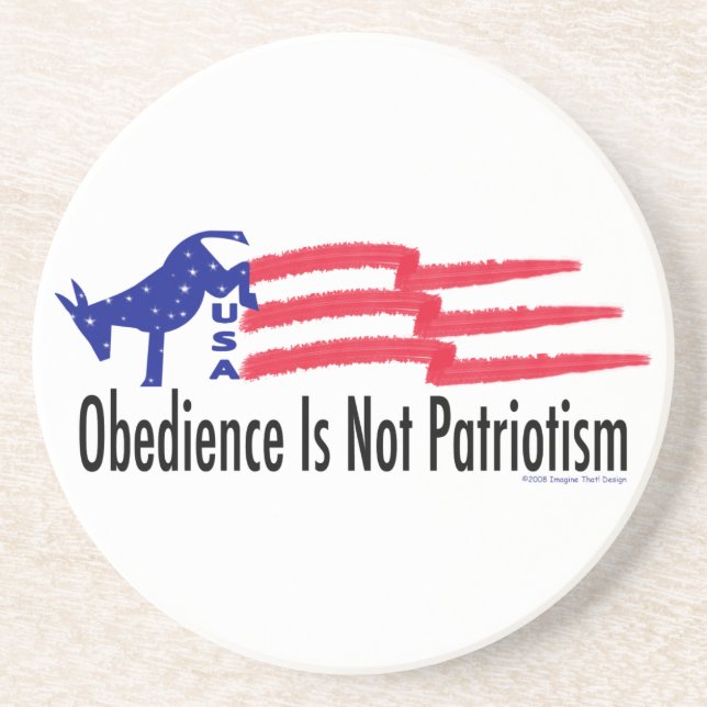 Obedience Patriotism Coaster (Front)