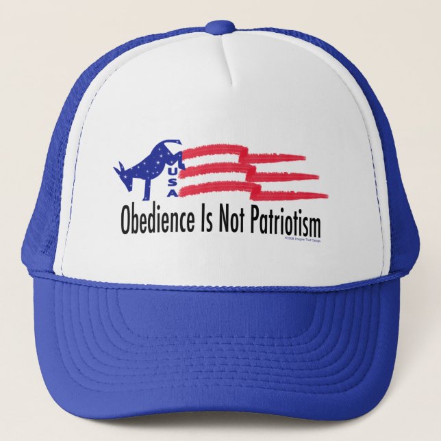 Obedience Patriotism Trucker Hat (Front)