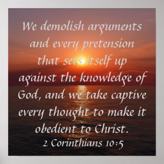 obedient to Christ bible verse sunset Poster | Zazzle.com