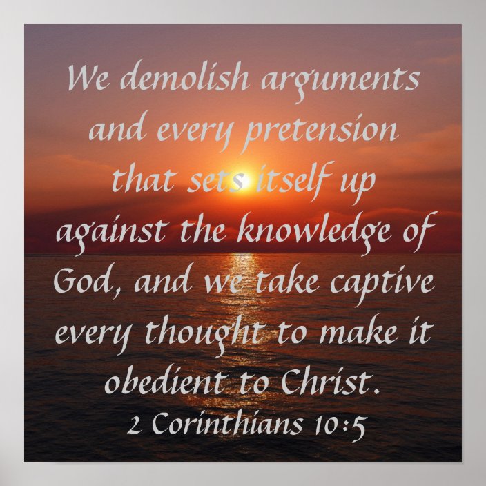 obedient to Christ bible verse sunset Poster | Zazzle.com