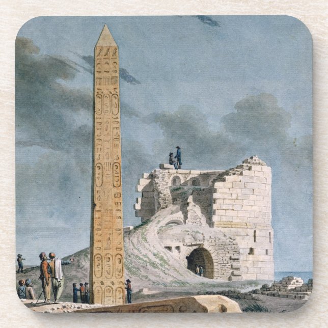 Obelisk of Cleopatra (w/c on paper) Beverage Coaster (Front)