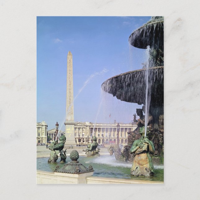 Obelisk, originally from Luxor, erected in 1836 Postcard (Front)