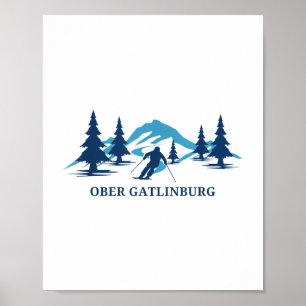 Ober Gatlinburg Tennessee Ski Resort Skiing Skier Poster