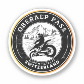 Oberalp Pass swiss–alps motorcycle tour Sticker