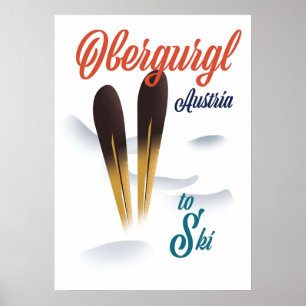Obergurgl Austria Vintage ski Poster