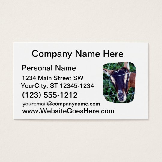 Oberhasli Alpine Doe through fence Business Card