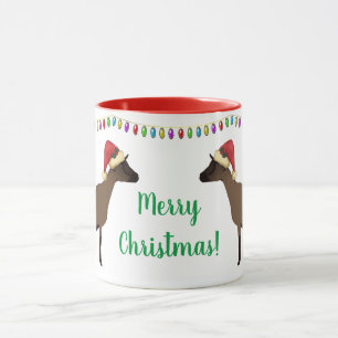 Oberhasli Dairy Goat Christmas Mug