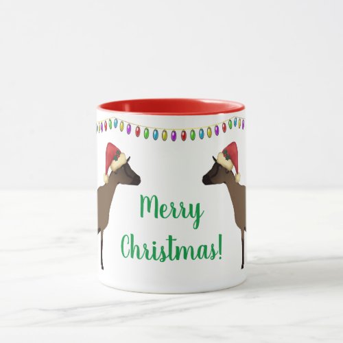 Oberhasli Dairy Goat Christmas Mug