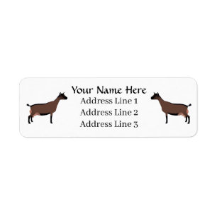 Oberhasli Dairy Goat Return Address Label