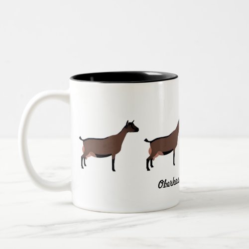 Oberhasli Dairy Goats Two_Tone Coffee Mug
