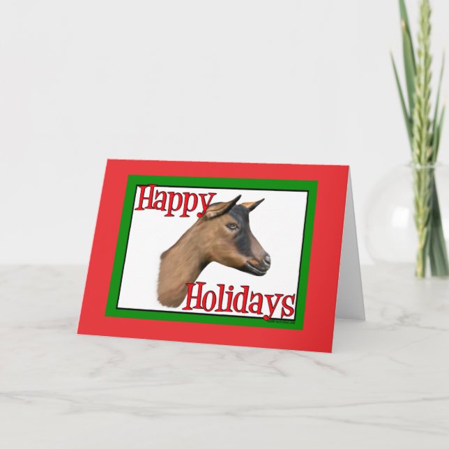Oberhasli Goat Holiday Christmas (Front)