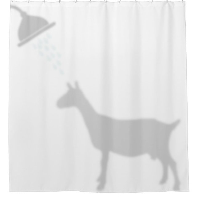 Oberhasli Goat Shadow Silhouette Shadow Buddies Shower Curtain (Front)