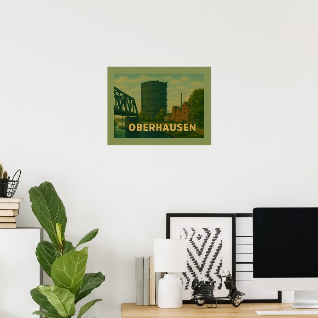 Oberhausen Germany City Art Poster (Home Office)
