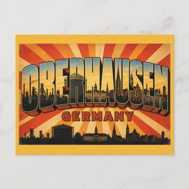 Oberhausen Germany Gasometer Postcard (Front)