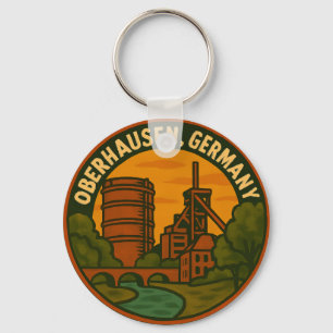Oberhausen Germany Industrial Art Keychain