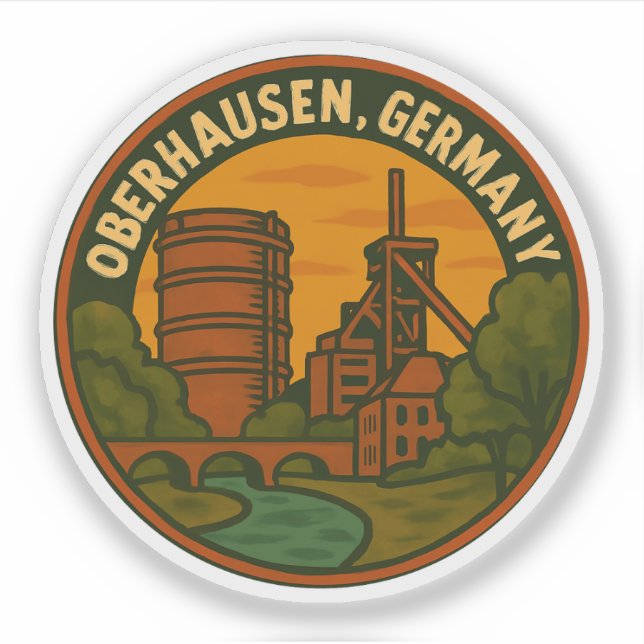 Oberhausen Germany Industrial Art Sticker (Front)
