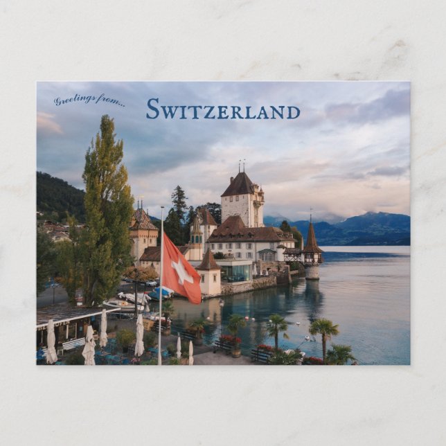 Oberhofen Castle Schloss Oberhofen Switzerland Postcard (Front)