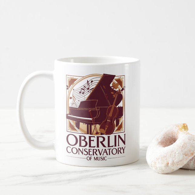 Oberlin Conservatory Vintage Music Mug (With Donut)