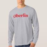 Oberlin Long-Sleeve Gray T-Shirt<br><div class="desc">Wear your Obie pride on your sleeve,  with this long-sleeve Oberlin t-shirt in gray with red lettering.</div>