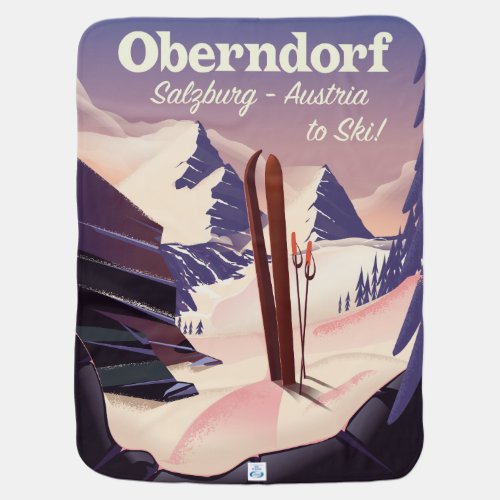 OberndorfSalzburgAustria ski poster Baby Blanket
