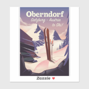 Oberndorf,Salzburg,Austria, ski poster Sticker