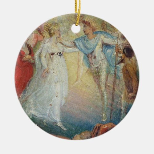 Oberon and Titania from A Midsummer Nights Dream Ceramic Ornament