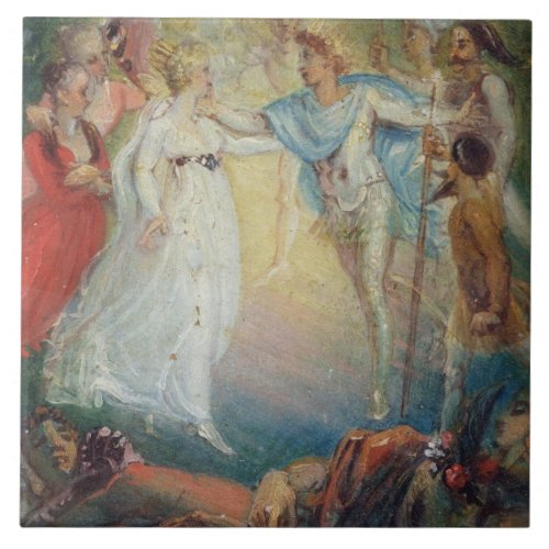 Oberon and Titania from A Midsummer Nights Dream Ceramic Tile