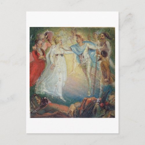 Oberon and Titania from A Midsummer Nights Dream Postcard