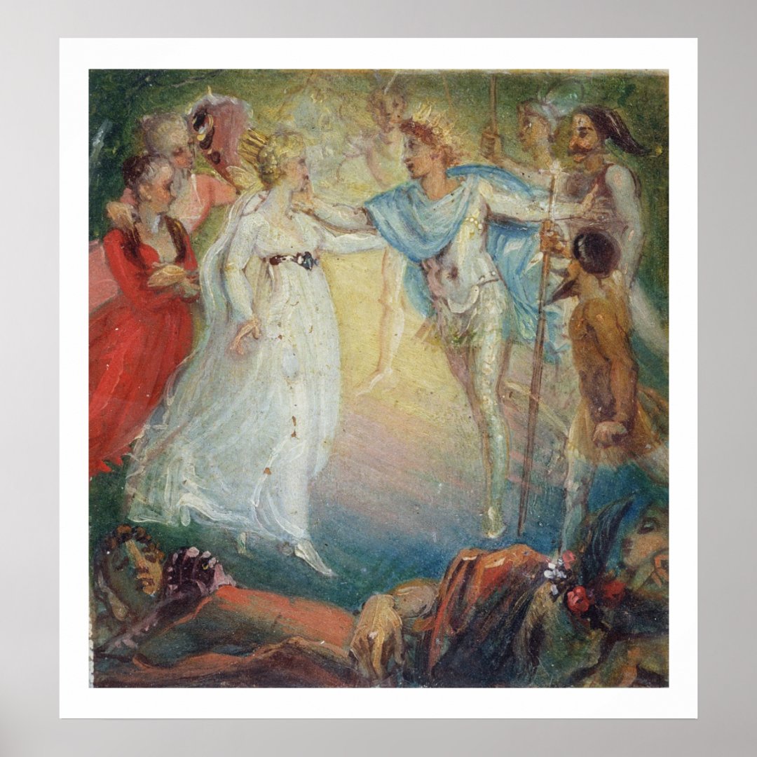 Oberon and Titania from 'A Midsummer Night's Dream Poster | Zazzle